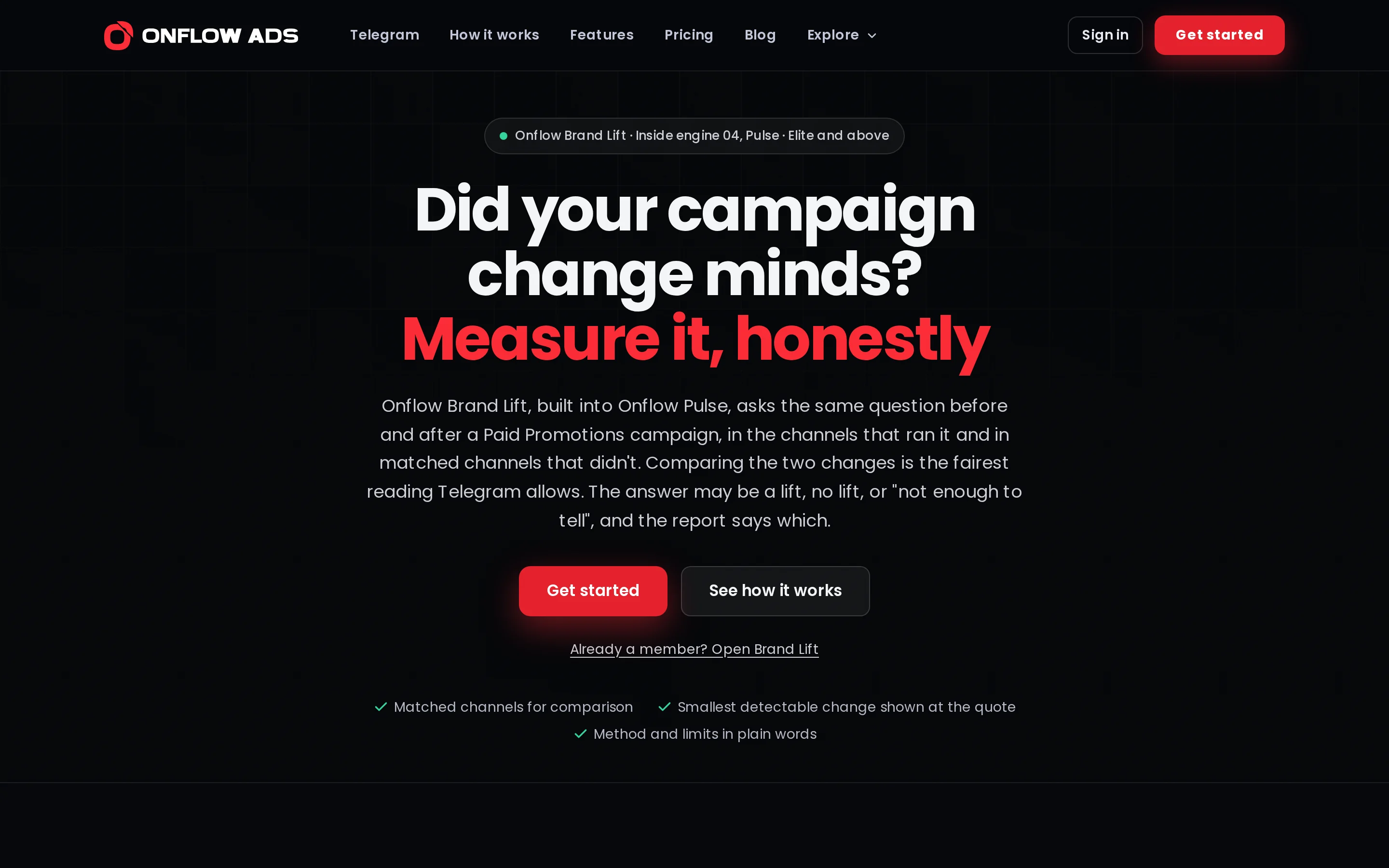 The public Brand Lift page with what a study measures, how the two waves run, what it costs and the questions people ask